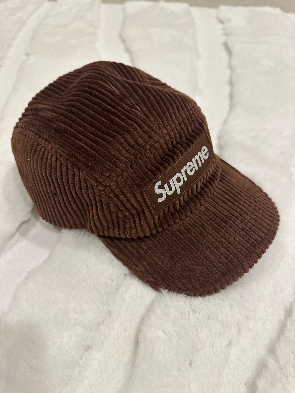 Supreme Chocolate Brown Corduroy Camp Cap